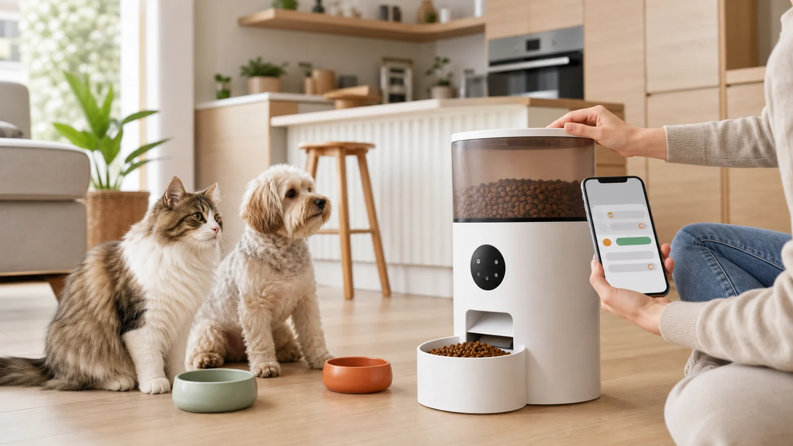 Smart pet feeder support